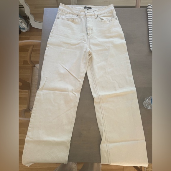 White Wide Leg Jeans - Picture 1 of 4